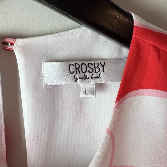 Crosby By Mollie Burch Dress Womens Large Ruffled Sleeves Floral Lined - Picture 3 of 6